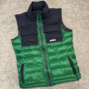 Moosejaw Men's Eddie Goose Down Vest Puffer Fairway Green Size Medium Big Shot